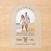 Modernes Foto Save the Date Acryleinladungen (Vorderseite)