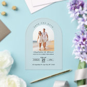Modernes Foto Save the Date Acryleinladungen (Insitu (Hochzeit))