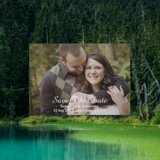 Modernes Foto Save the Date Ankündigungspostkarte