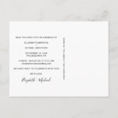 Modernes Foto Save the Date Ankündigungspostkarte (Rückseite)