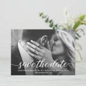 Modernes Foto Save the Date der Verlobung (Stehend Vorderseite)