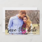 Modernes Foto Save the Date der Verlobung Einladung (Vorderseite)