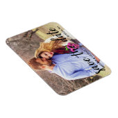 Modernes Foto Save the Date der Verlobung Magnet (Rechte Seite)