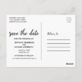 Modernes Foto Save the Date der Verlobung Postkarte (Rückseite)
