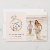 Modernes Foto Save the Date Einladung (Vorderseite)