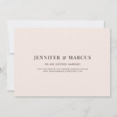 Modernes Foto Save the Date Einladung (Rückseite)