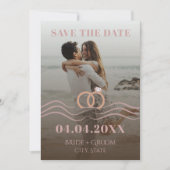 Modernes Foto Save the Date Einladung (Vorderseite)