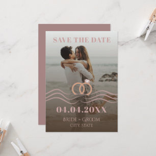 Modernes Foto Save the Date Einladung