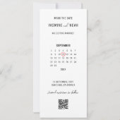 Modernes Foto Save the Date Einladung (Rückseite)