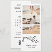 Modernes Foto Save the Date Einladung (Vorne/Hinten)