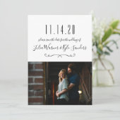Modernes Foto Save the Date Einladung (Stehend Vorderseite)