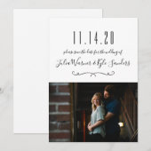 Modernes Foto Save the Date Einladung (Vorne/Hinten)