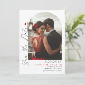 Modernes Foto Save the Date Einladung (Stehend Vorderseite)