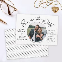 Modernes Foto Save the Date Einladung zur Hochzeit