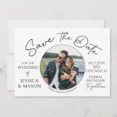 Modernes Foto Save the Date Einladung zur Hochzeit (Vorderseite)