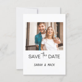 Modernes Foto Save the Date für Hochzeiten Einladu Einladung