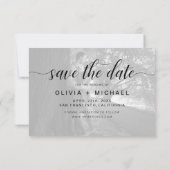 Modernes Foto Save the Date handschriftlich (Rückseite)
