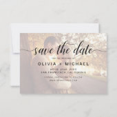 Modernes Foto Save the Date handschriftlich (Rückseite)