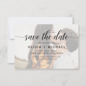 Modernes Foto Save the Date handschriftlich (Rückseite)