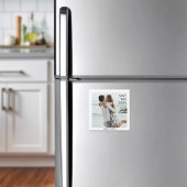 Modernes Foto Save the Date Hochzeit Magneteinladung