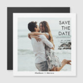 Modernes Foto Save the Date Hochzeit Magneteinladung (Vorne/Hinten)