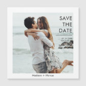 Modernes Foto Save the Date Hochzeit Magneteinladung (Vorderseite)