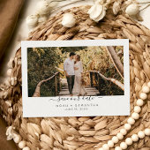 Modernes Foto Save the Date Hochzeit Minimalistisc Postkarte