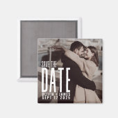 Modernes Foto Save the Date Hochzeitsankündigung Magnet (Vorderseite/Rückseite)