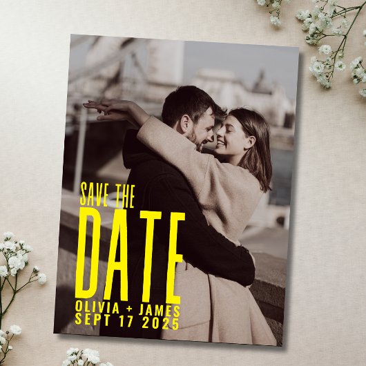 Modernes Foto Save the Date Hochzeitsankündigung Postkarte