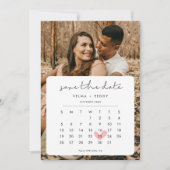 Modernes Foto Save the Date Kalender (Vorderseite)