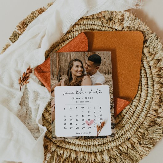 Modernes Foto Save the Date Kalender