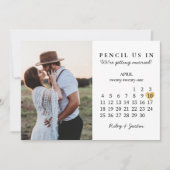Modernes Foto Save the Date Kalender April Einladung (Vorderseite)