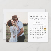 Modernes Foto Save the Date Kalender April