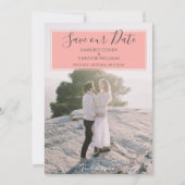 Modernes Foto Save the Date | Korallen (Vorderseite)