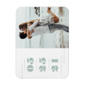 Modernes Foto Save the Date Magent Magnet (Vertikal)