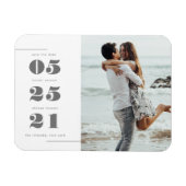 Modernes Foto Save the Date Magnet (Horizontal)