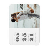 Modernes Foto Save the Date Magnet (Vertikal)