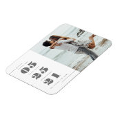 Modernes Foto Save the Date Magnet (Linke Seite)