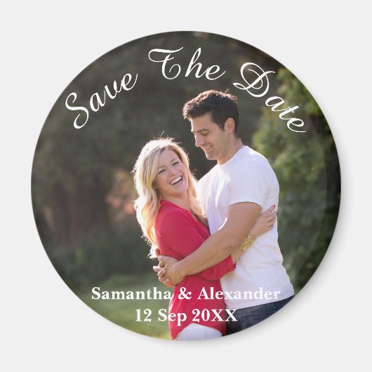 Modernes Foto Save the Date Magnet (Vorne)