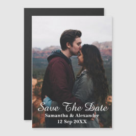 Modernes Foto Save the Date Magnetkarte