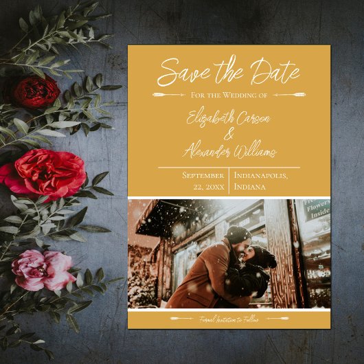 Modernes Foto Save the Date | Marigold