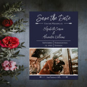 Modernes Foto Save the Date | Marineblau