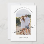 modernes Foto Save the Date minimal Ankündigung (Vorderseite)