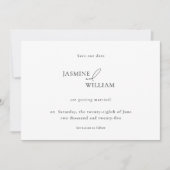 Modernes Foto Save the Date | Minimalistische Hoch Ankündigung (Vorderseite)