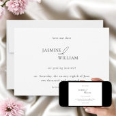 Modernes Foto Save the Date | Minimalistische Hoch Ankündigung