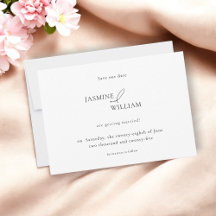 Modernes Foto Save the Date | Minimalistische Hoch