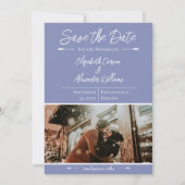 Modernes Foto Save the Date | Periwinkle (Vorderseite)