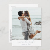 Modernes Foto Save the Date PostCard Ankündigungspostkarte (Vorne/Hinten)