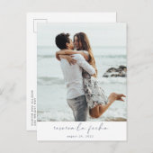 Modernes Foto Save the Date PostCard Ankündigungspostkarte (Vorne/Hinten)