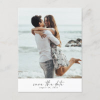Modernes Foto Save the Date PostCard